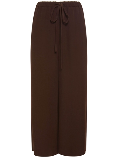 Valentino - Pantaloni casual cady di seta - Dark Fudge | Luisaviaroma