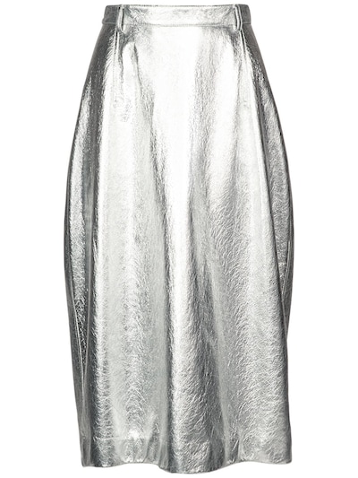 Metallic leather skirt - Balenciaga - Women