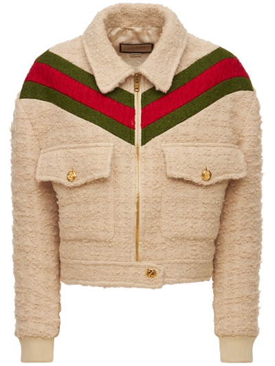 Gucci Giacca Con Bordo In Gg Abbigliamento