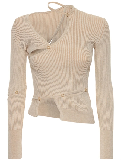 Le cardigan tordua asymmetric knit top 