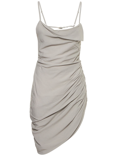 Jacquemus - Vestito la robe saudade in viscosa - Grigio Chiaro |  Luisaviaroma