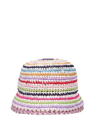 Missoni: Striped viscose crochet bucket hat - women_0 | Luisa Via Roma