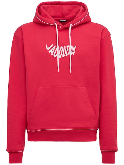 Jacquemus - Le sweatshirt vague cotton jersey hoodie - Pink | Luisaviaroma