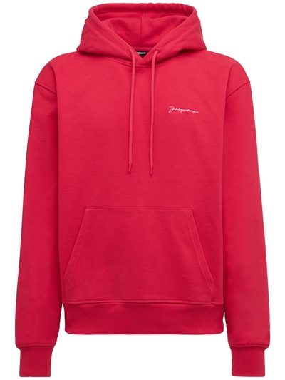cotton jersey hoodie - Dark Pink 