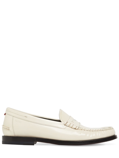bally white loafers