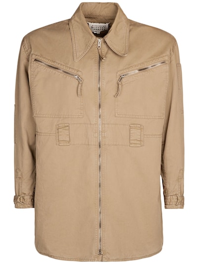Compact cotton twill shirt jacket - Maison Margiela - Men