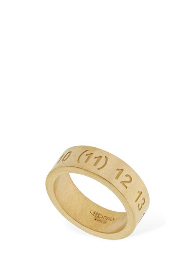 Number logo band silver ring - Maison Margiela - Women