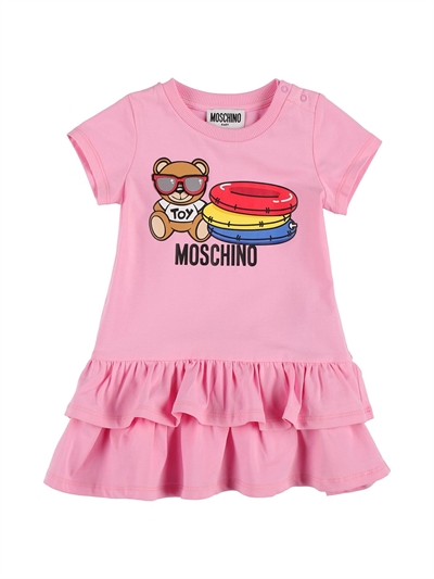 Summer toy logo cotton jersey dress 