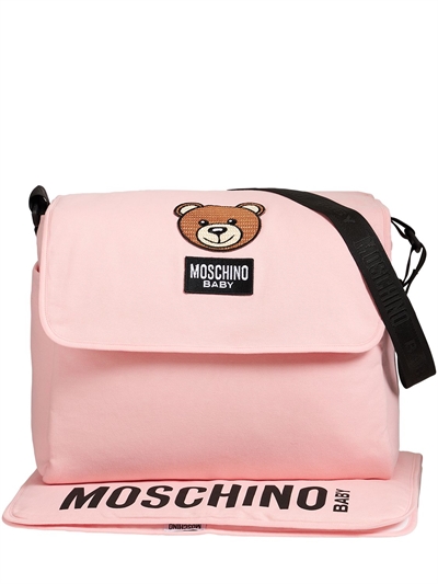 Moschino - Borsa fasciatoio in piqué con logo - Rosa | Luisaviaroma