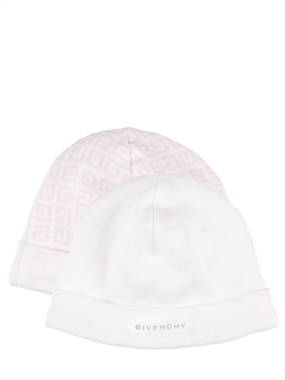 logo print cotton jersey hats - Pink 
