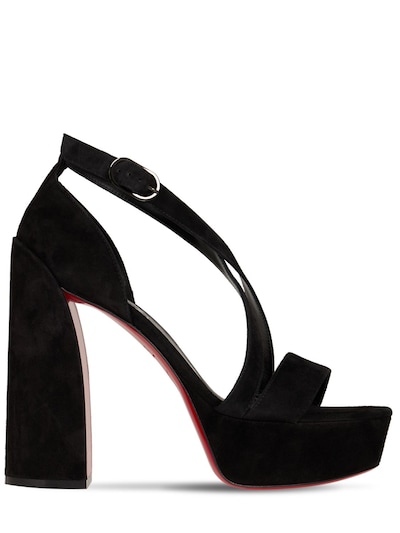 christian louboutin black platform sandals