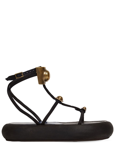 suede sandals black