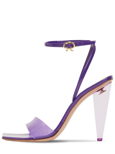 Gianvito Rossi - 105mm odyssey plexi & patent sandals - Violet |  Luisaviaroma