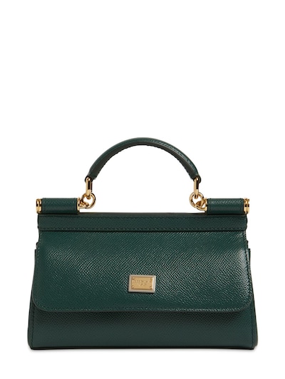 Women's Small Sicily Bag In Dauphine Leather by Dolce & Gabbana