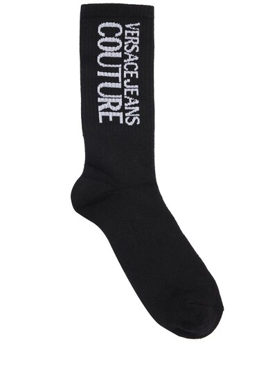 versace jeans couture logo socks