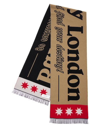 burberry wool football scarf