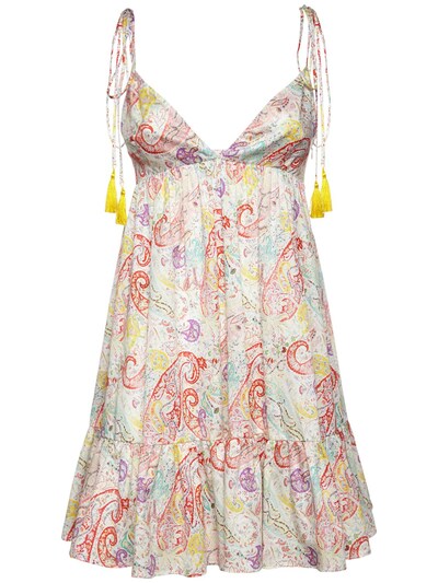 Etro - Printed cotton poplin mini dress - Multicolor | Luisaviaroma