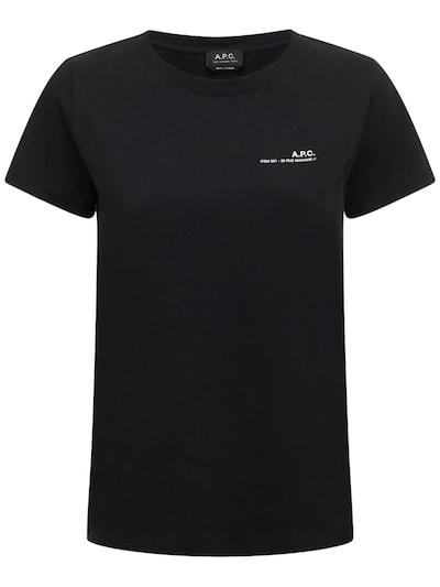 A.p.c. - Cotton jersey t-shirt - Black | Luisaviaroma
