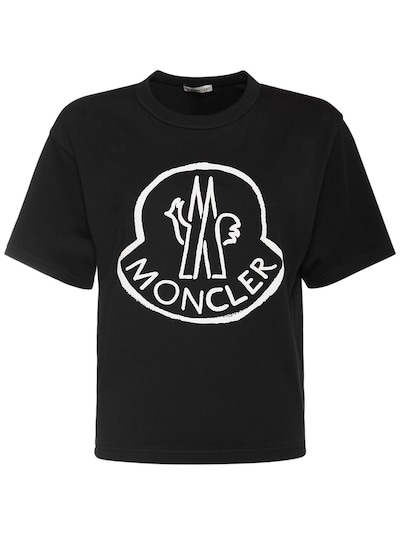 moncler black t shirt big logo