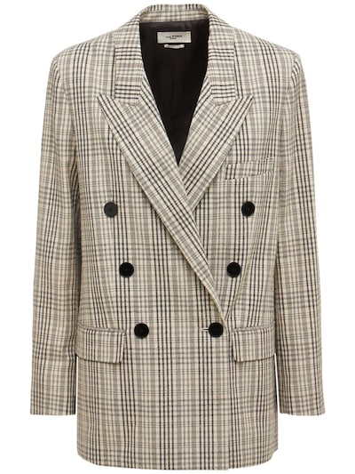 Sakkos und Anzugsjacken Damen Bekleidung Jacken Blazer Étoile Isabel Marant Baumwolle Blazer Aus Baumwollmischgewebe leagaya 