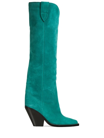 isabel marant green suede boots