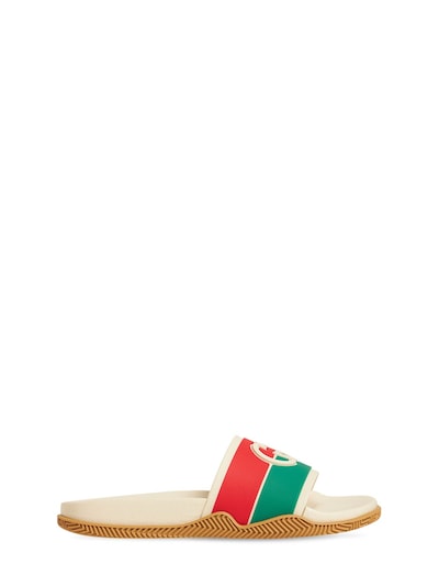 Gucci - Interlocking g slide sandals - Multicolor | Luisaviaroma