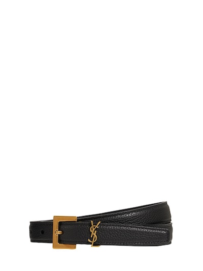 Monogram leather belt, Saint Laurent