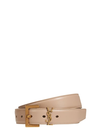 3cm monogram leather belt - Saint Laurent - Women