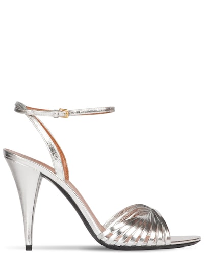 ysl silver sandals