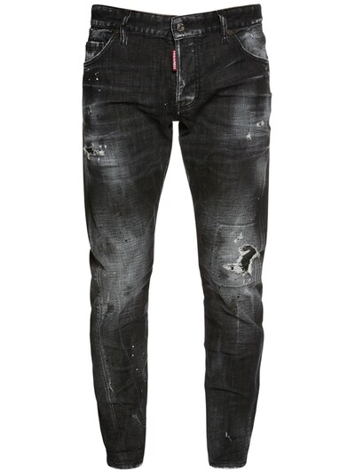 16.5cm sexy twist cotton denim jeans - Dsquared2 - Men | Luisaviaroma