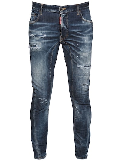 17cm tidy biker cotton denim jeans - Dsquared2 - Men | Luisaviaroma
