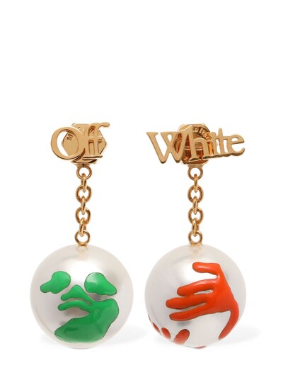 off white pearl earrings