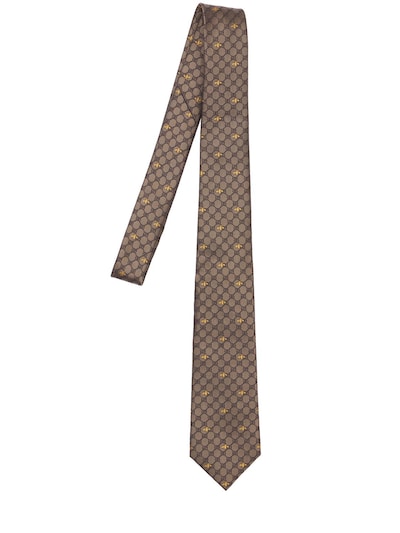 Cravate En Soie Gg Bees 7 Cm Luisaviaroma Homme Accessoires Cravates & Pochettes Cravates 
