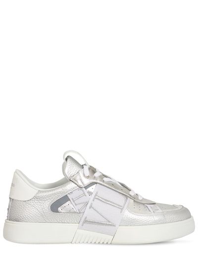 silver valentino sneakers