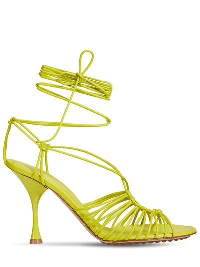 bottega veneta lace up sandals