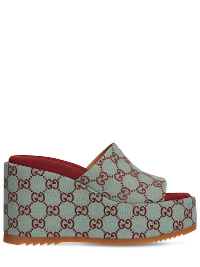 gucci angelina canvas platform sandals