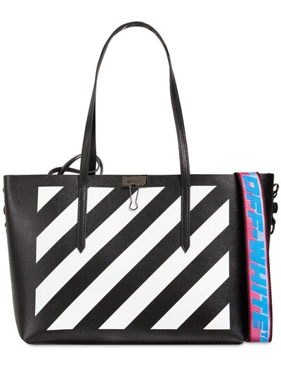 off white diag tote