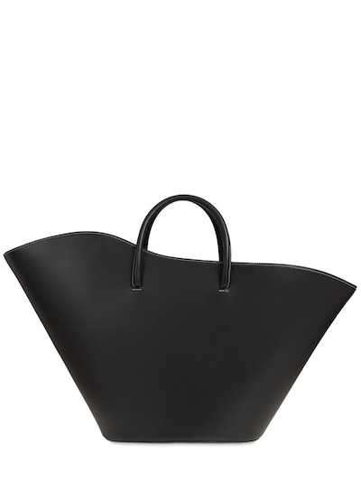 LITTLE LIFFNER BAG OPEN TULIP TOTE LARGE BLACK