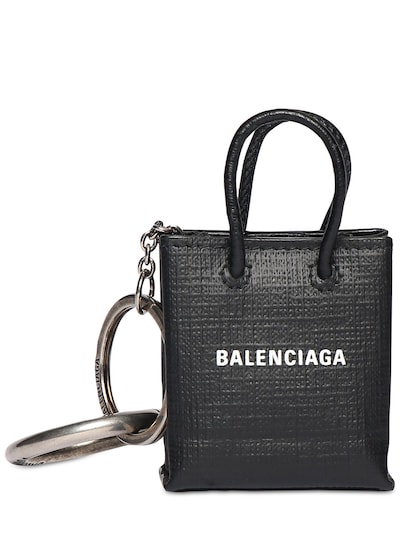 Meningsfuld yderligere Afhængig Mini shop tote leather keyring - Balenciaga - Women | Luisaviaroma