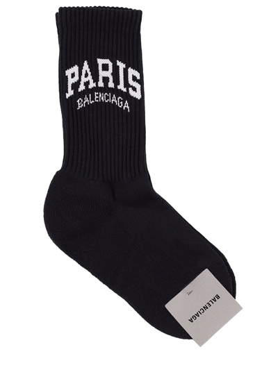 BALENCIAGA Calzini BB Tennis Donna In Cotone Verde Chiaro e Bianco |  SHOPenauer