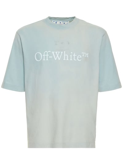 light blue off white t shirt