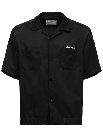 Sacai - Cotton \u0026 rayon bowling shirt 