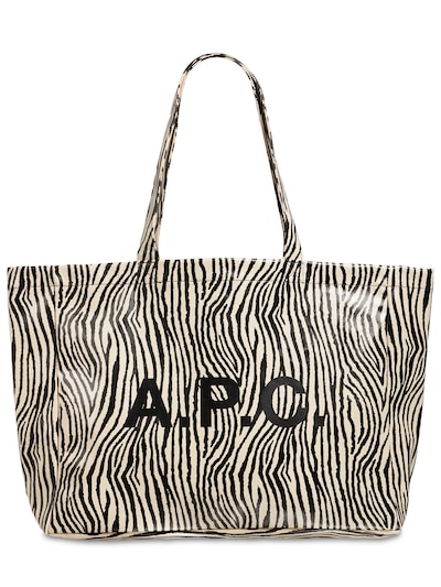 A.p.c. - Medium zebra printed recycled nylon tote - Bicolore | Luisaviaroma