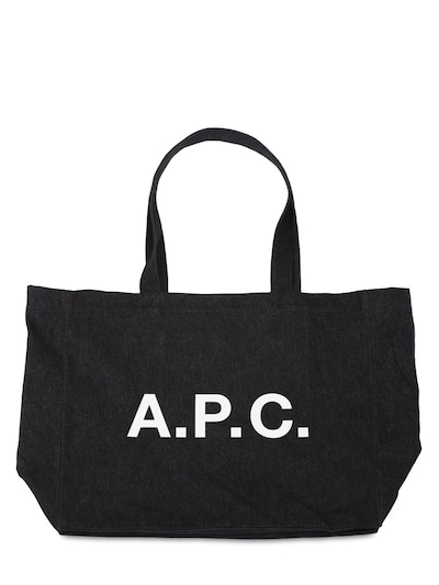 Shopping diane washed denim tote bag - A.P.C. - Women | Luisaviaroma