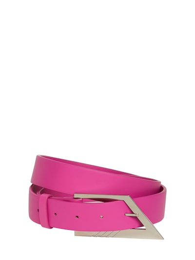 Leather Belt in Pink - The Attico