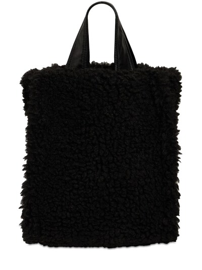 STAND Leia Eco-fur Bag in White Womens Bags Tote bags 