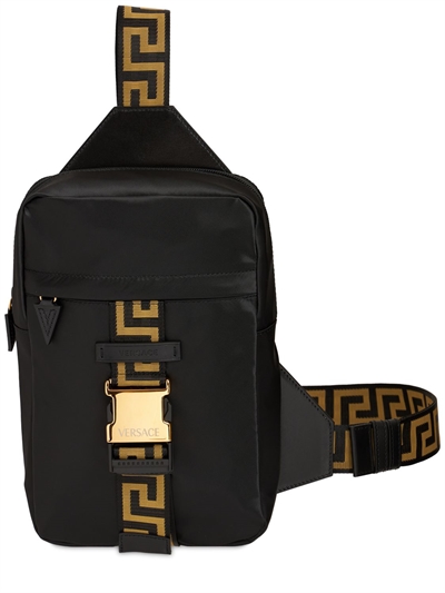 Versace - Greca nylon \u0026 leather body 