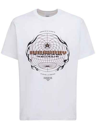 Burberry - Printed cotton jersey t-shirt - White | Luisaviaroma