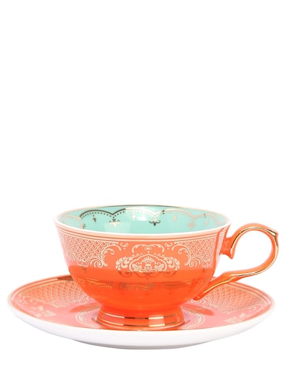 Polspotten - Grandpa set of 4 tea cups & saucers - Multicolor