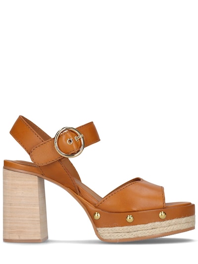 chloe leather platform sandals